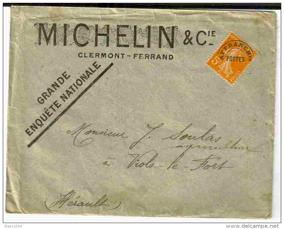 1923 MICHELIN - Rare Questionnaire Complet Enquete Nationale Auto Populaire - Automobile