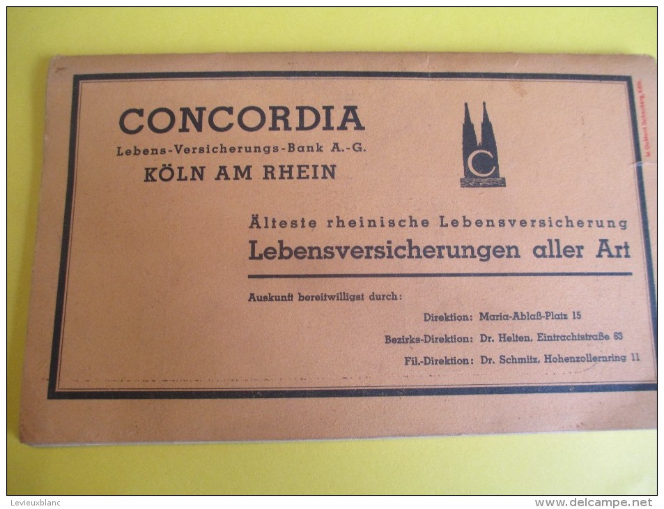 Plan de Ville/ Carte routiére et Ferroviaire ville de KÖLN/Cologne/DUX Stadtplan/ Honnefelder/Vers 1939-1944  PGC102