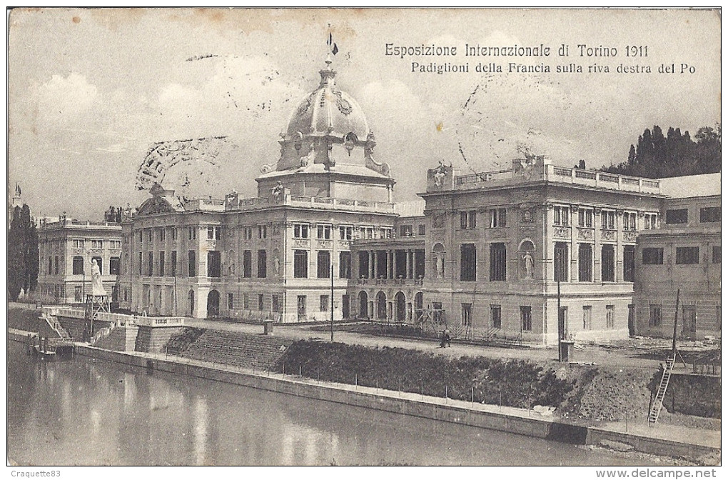 EXPOSITION INTERNAZIONALE DI TORINO 1911-PADIGLIONI DELLA FRANCIA SULLA RIVA DESTRA DEL PO  -CARTE ANIMEE - Expositions