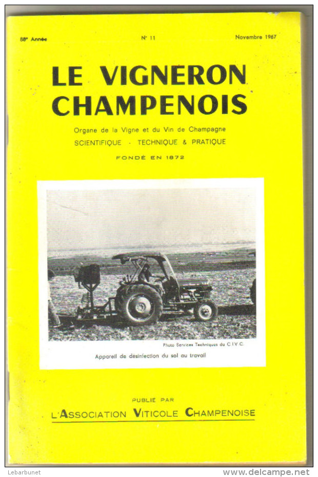 Revue Ancienne 1967 Le Vigneron Champenois 4 Numéros 2-3-4-11 - Jardinería