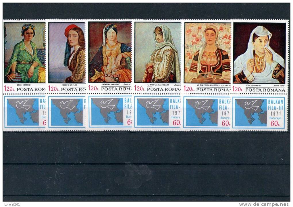 1971 - Expo Int. Balkanfila III  Mi No 2931/2936 Et Y&T No 2608/2613 MNH - Ungebraucht