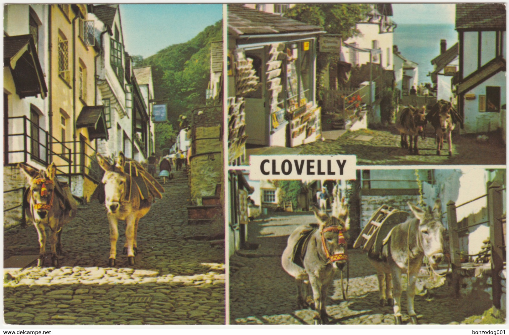 Clovelly Devon Mutliview. Up-A-Long, The Post Office. Unposted - Clovelly