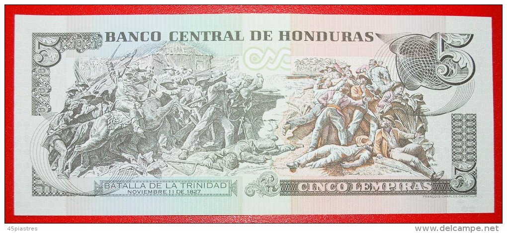 § WAR: HONDURAS &#9733; 5 LEMPIRAS 2006! UNC CRISP! LOW START&#9733;NO RESERVE! - Honduras