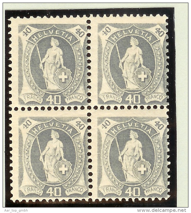 Schweiz Stehende Helvetia 1904 Zu#76F Mi#68A Oben Falz Unten ** (2/2) - Unused Stamps