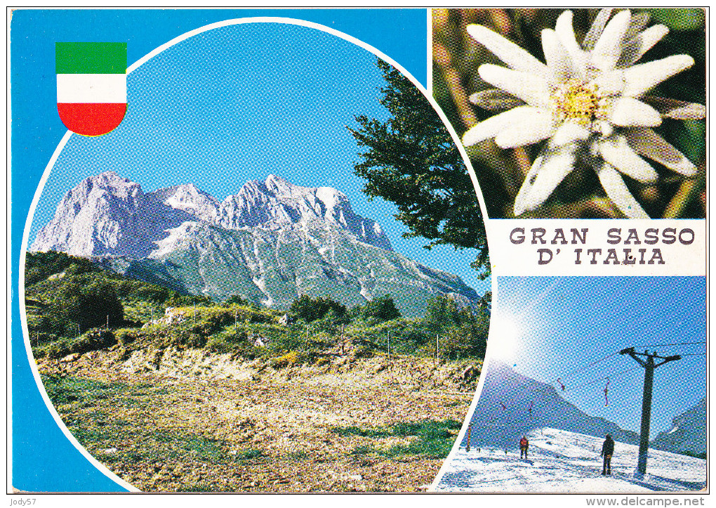 CARTOLINA   GRAN SASSO D' ITALIA     VIAGGIATA 1977 - Altri & Non Classificati