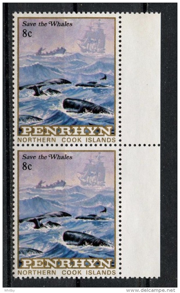 Penrhyn Islands 1983 8c Save The Whales Issue #223  MNH Pair - Penrhyn