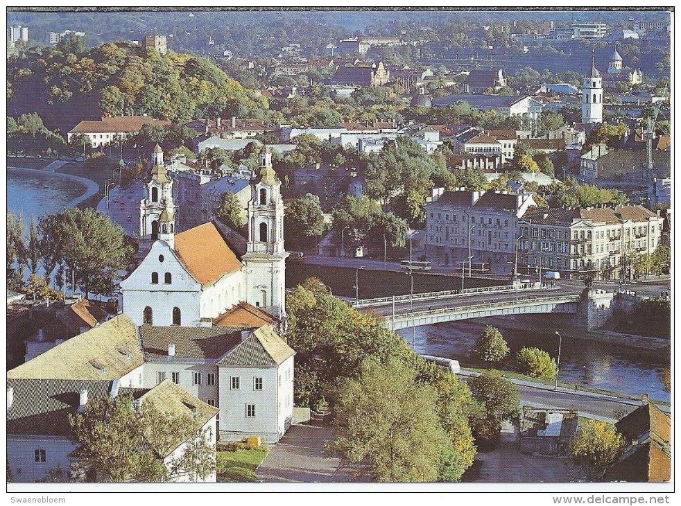 LT.- Vilniaus Panorama. Panorama Of Vilnius. Church.  2 Scans - Litouwen