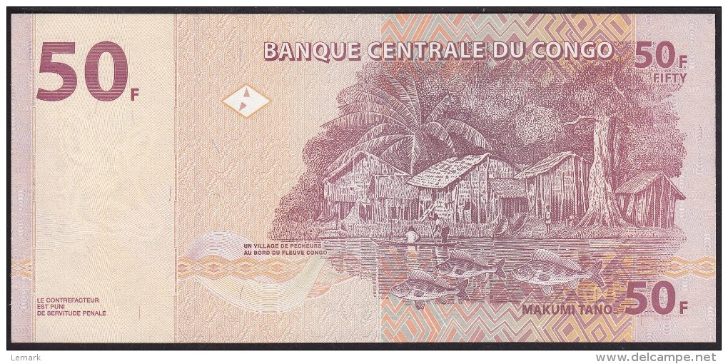 Congo Democratic Republic 50 Franc 2007 P97 UNC - République Démocratique Du Congo & Zaïre