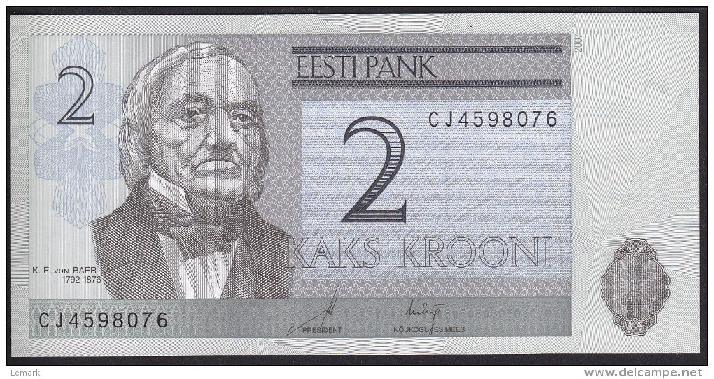 Estonia 2 Krooni 2007 P85b UNC - Estonia