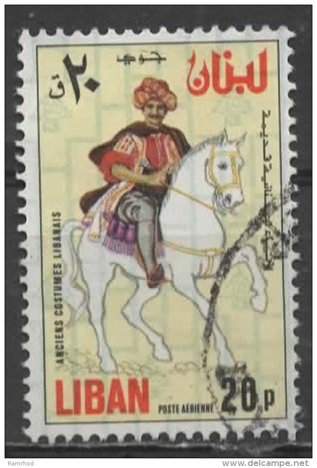 LEBANON 1978 Ancient Costumes Overprinted With Pattern -  20p. - Horseman  FU - Libanon