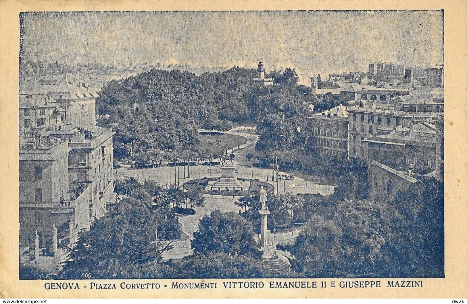 Genova - Piazza Corvetto - Monumenti - D'ardentes Et Patriotiques Italiennes Offrent La Bienvenue Aux Glorieux De France - Patrióticos