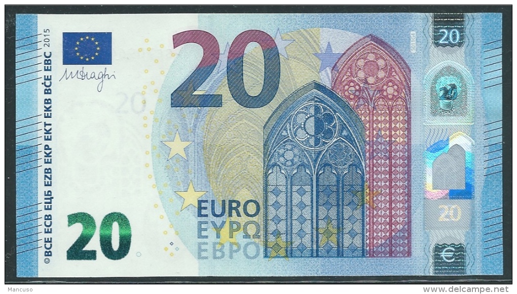 &euro; 20  ITALIA SC S011 G4  DRAGHI  UNC - 20 Euro