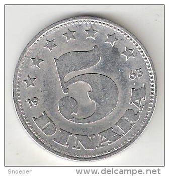 *Yogoslavia 5 Dinara  1963  KM 38    Xf+ !! - Yugoslavia