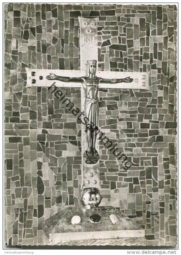 Berlin - Hansaviertel - Kaiser-Friedrich-Gedächtniskirche - Kruzifix Auf Dem Altar - Foto-Ansichtskarte - Dierentuin