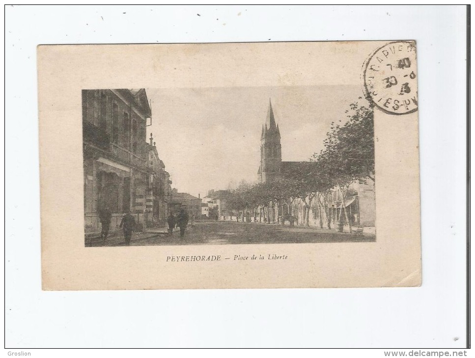 PEYREHORADE PLACE DE LA LIBERTE 1923 - Peyrehorade