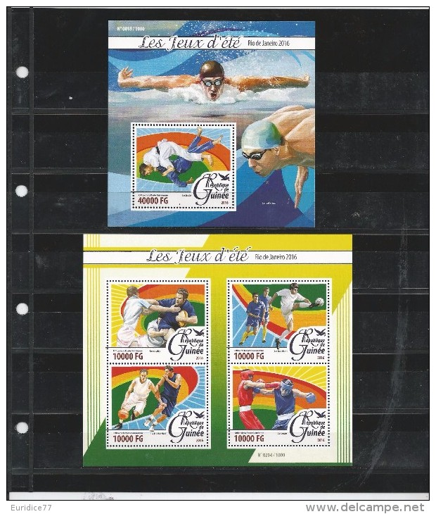 Guinee Rep. 2016 - Olympic Summer Games Rio De Janeiro 2016 Official Souvenir Sheet Mnh - Eté 2016: Rio De Janeiro