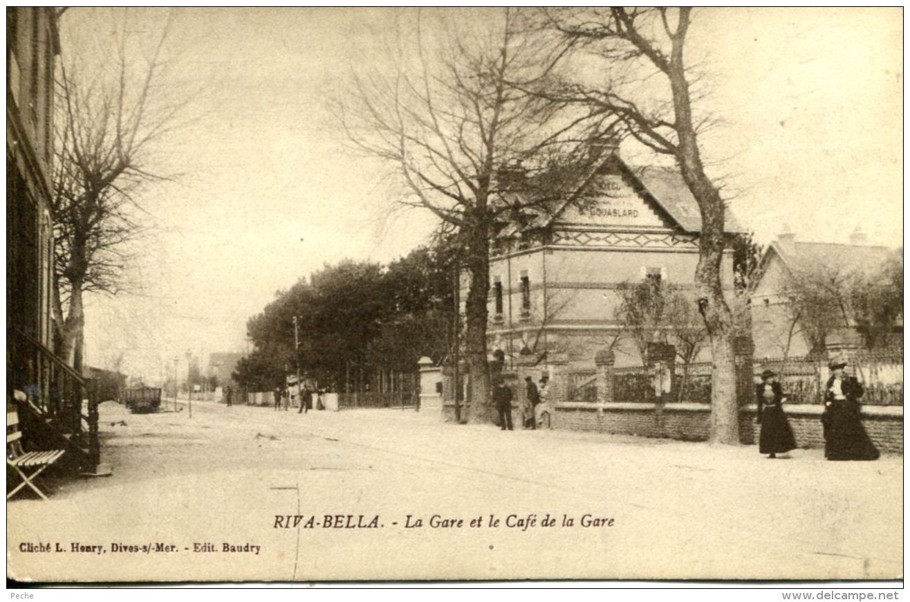 N°70 E -cpa Riva Bella -la Gare Et Le Café De La Gare- - Riva Bella
