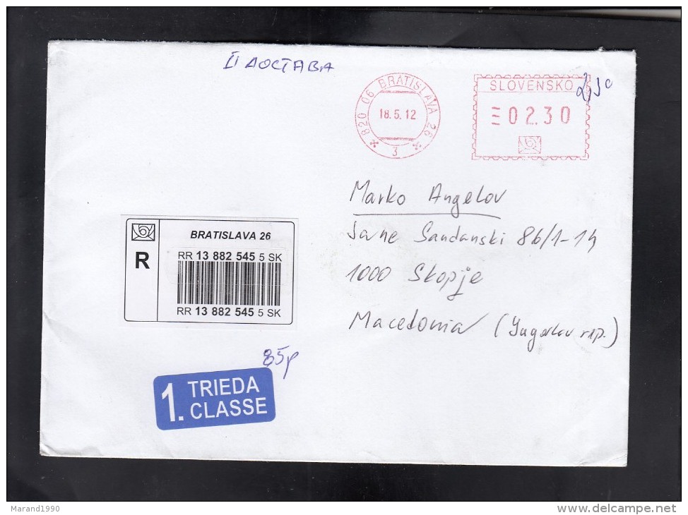 R-COVER / MACEDONIA ** - Storia Postale