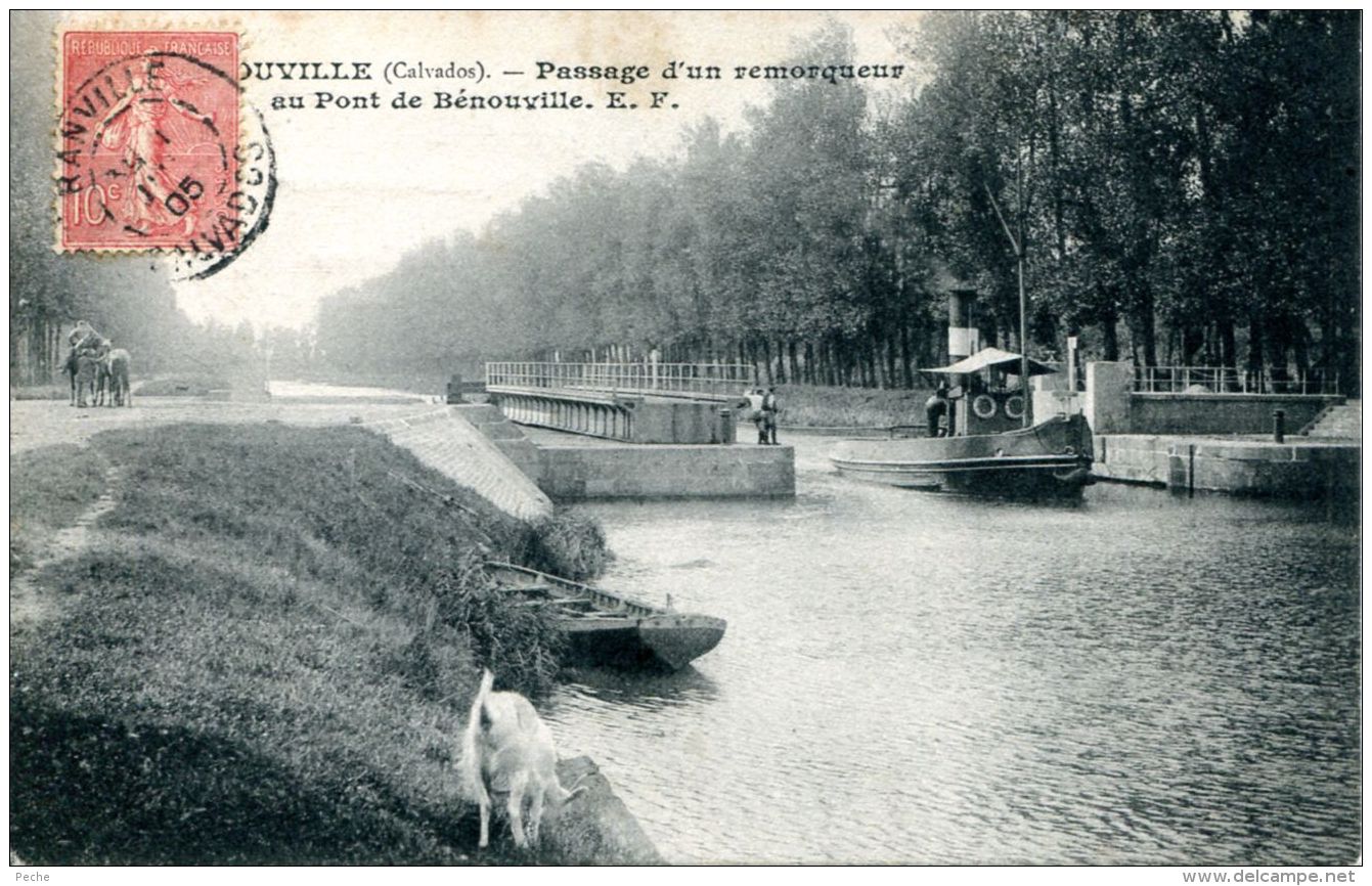 N°74 E -cpa Bénouville -passage D'un Remorqueur - - Remolcadores