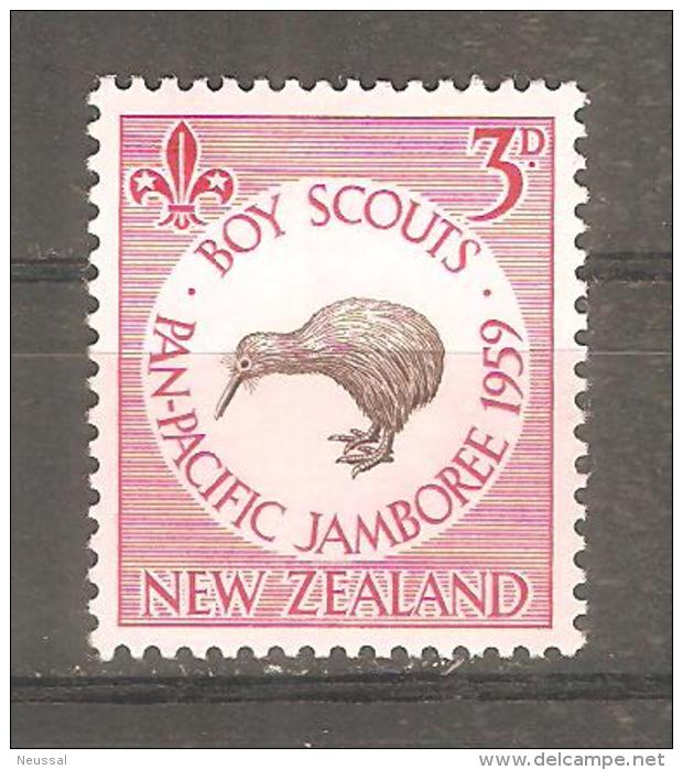 Sello Nº 374 New Zeland - Kiwis