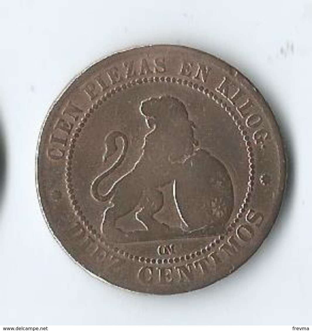 10 Centimos Gouvernement Provisoire 1870 - Monnaies Provinciales