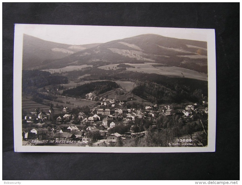 ==  CSR Sudeten , Freiheit  In Riesnegebirge Foto AK 1930 - Tschechische Republik