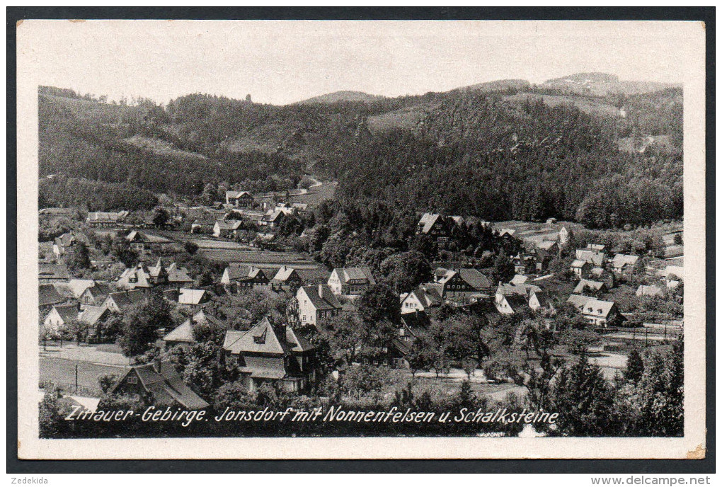 2368 - Alte Ansichtskarte - Johnsdorf Mit Nonnenfelsen Und Schalksteine - N. Gel. - Jonsdorf