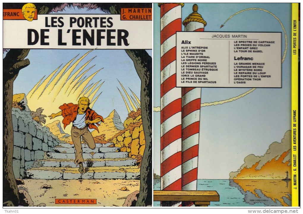 LEFRANC   " LES PORTES DE L'ENFER    "  CASTERMAN    DE 1981  TBE - Lefranc