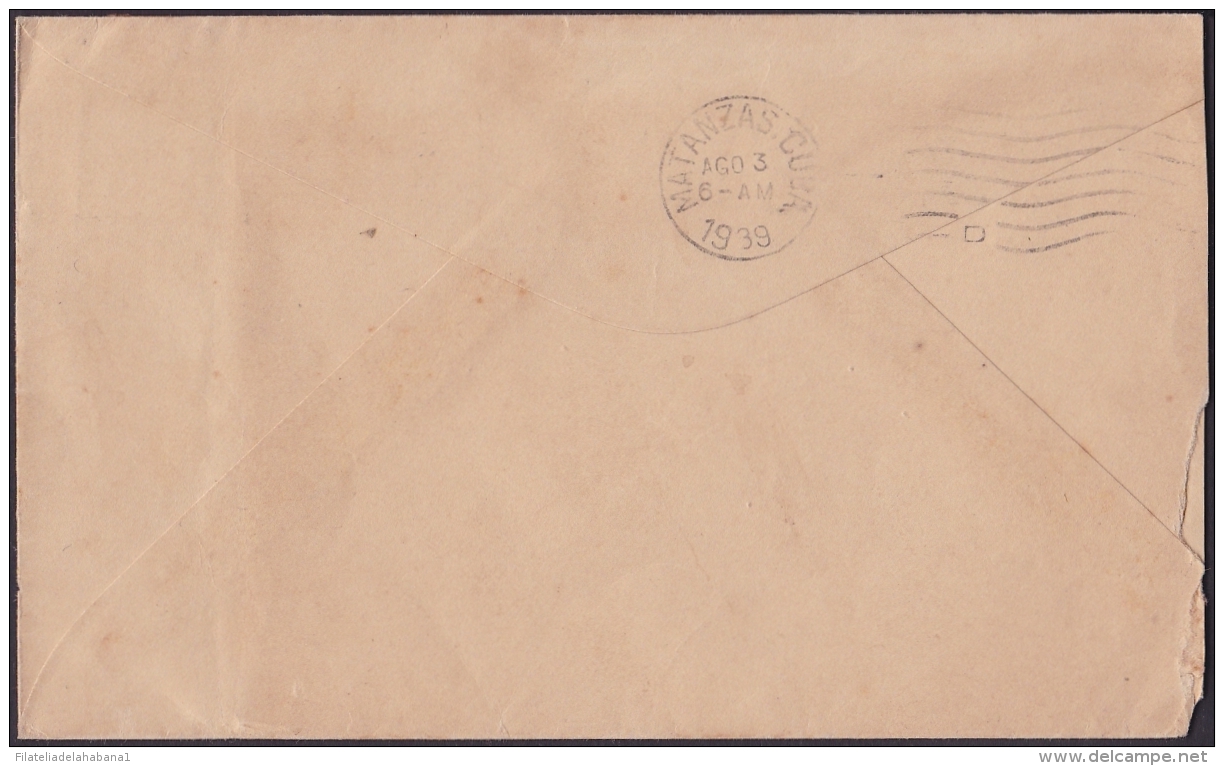 1917-H-266 CUBA REPUBLICA. 1917. 2c PATRIOTAS. 1939. RARE CANCEL "ASISTA SERIE MUNDIAL DE BASEBALL" BEISBOL. - Lettres & Documents