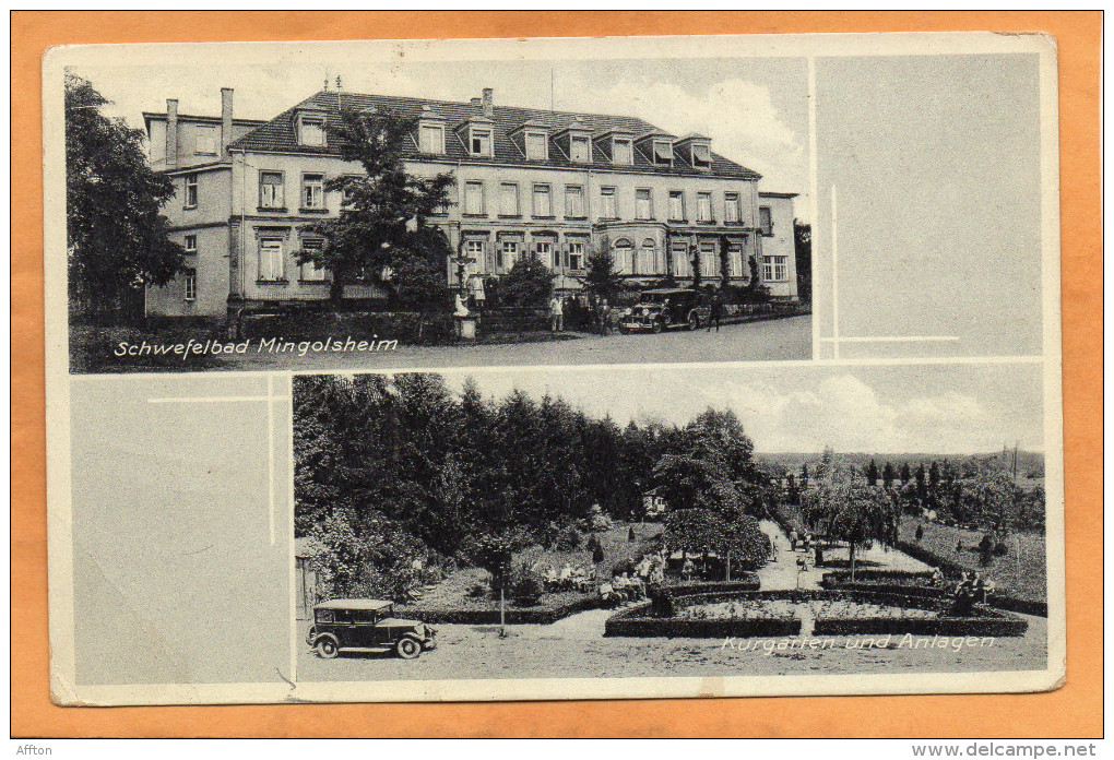 Schwefelbad Mingolsheim 1930 Postcard - Bad Schoenborn