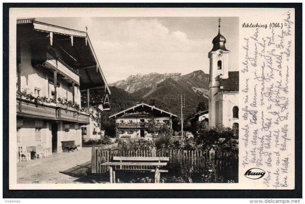 2383 - Alte Foto Ansichtskarte - Schleching Traunstein Gel 1951 - Haug TOP - Traunstein