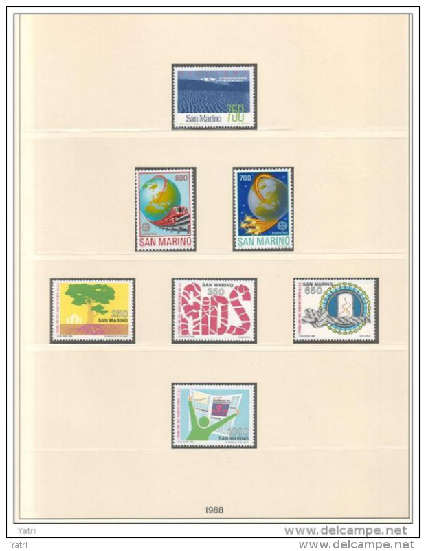 Repubblica Di San Marino (1988) Annata Completa  / Complete Year Set ** - Full Years