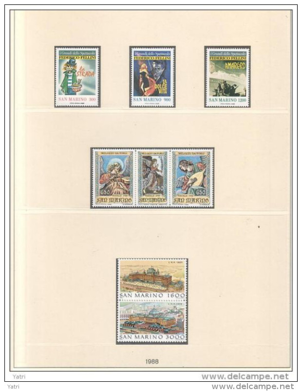 Repubblica Di San Marino (1988) Annata Completa  / Complete Year Set ** - Volledig Jaar