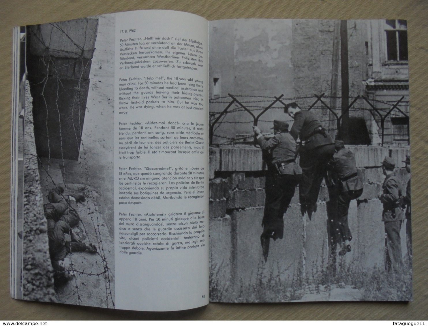 Ancien - Livre Illustré "CELA S'EST PASSE AU MUR" En 5 Langues 192 Photos 1986 - 5. World Wars