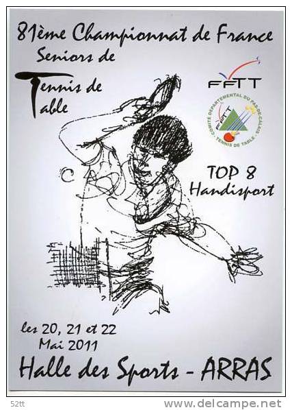 FRANCE 2011 - Carte Arras (62) - Tennis Table Tischtennis Tavolo - Tennis De Table