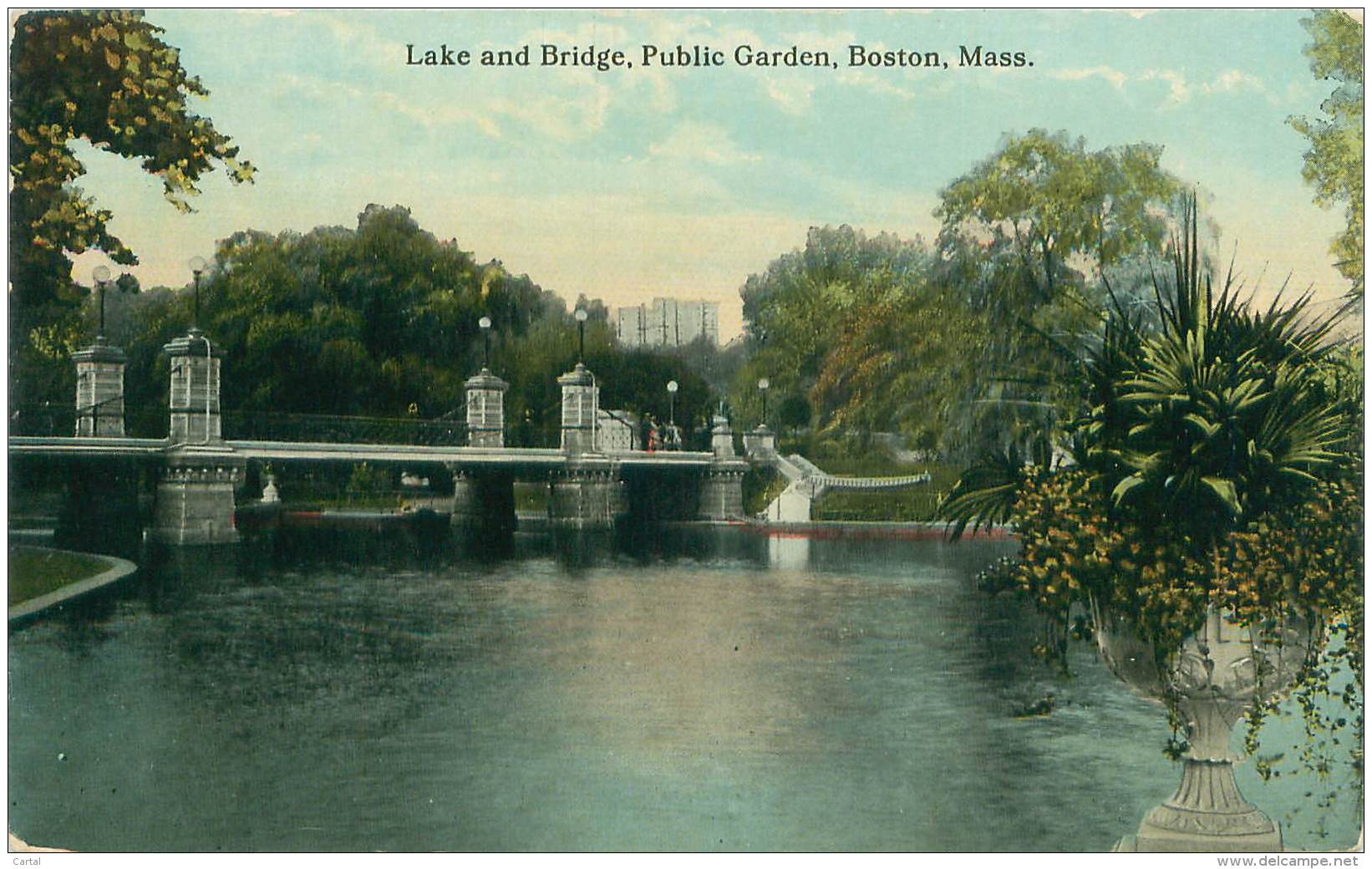 BOSTON -  Lake And Bridge.  Public Garden - Boston