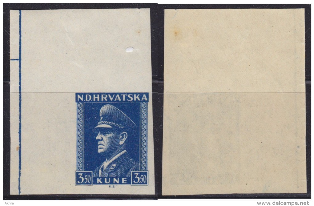Independent State Of Croatia NDH 1943 Definitive, Imperforated, MH (*) - Croatie