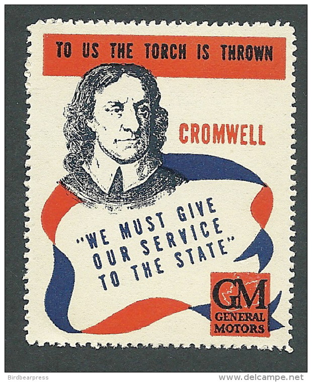 B31-26 CANADA General Motors WWII Patriotic Cromwell Poster Stamp MNH - Viñetas Locales Y Privadas