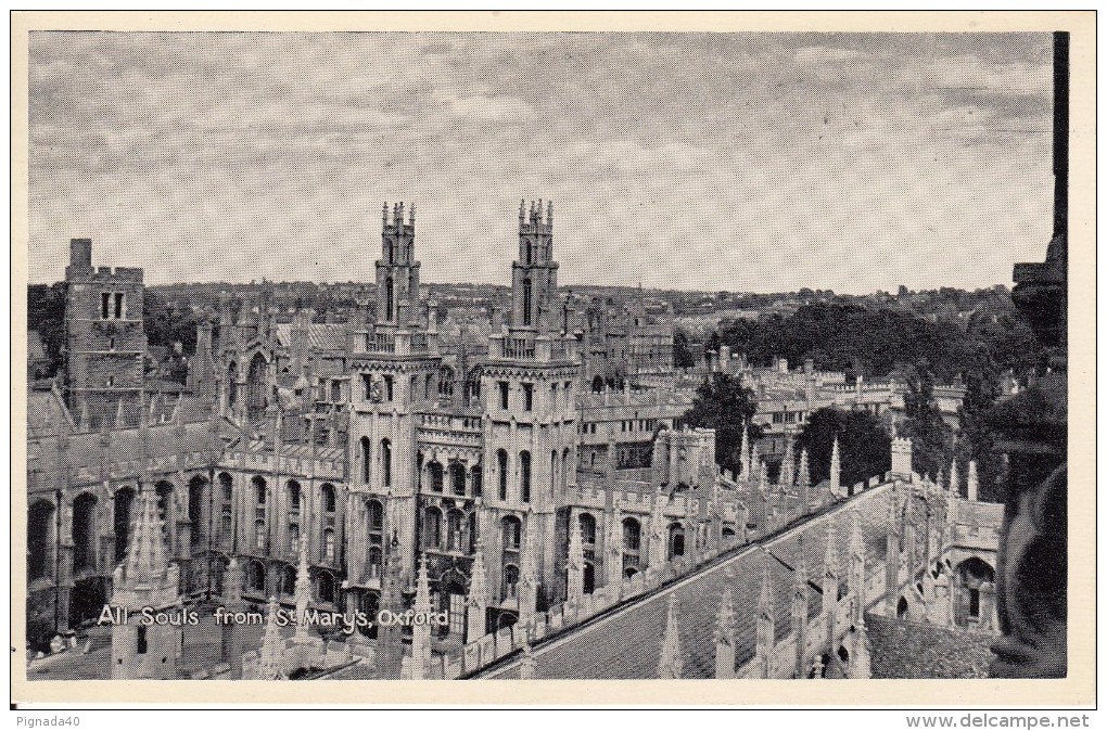 Cp , ANGLETERRE , OXFORD , All Souls From St-Mary's - Oxford