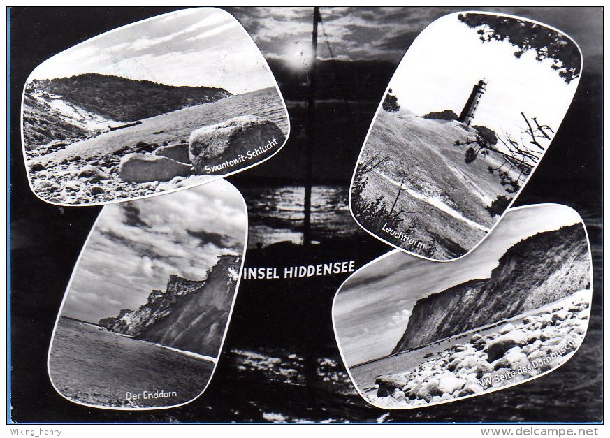 Hiddensee - S/w Mehrbildkarte 9 - Hiddensee