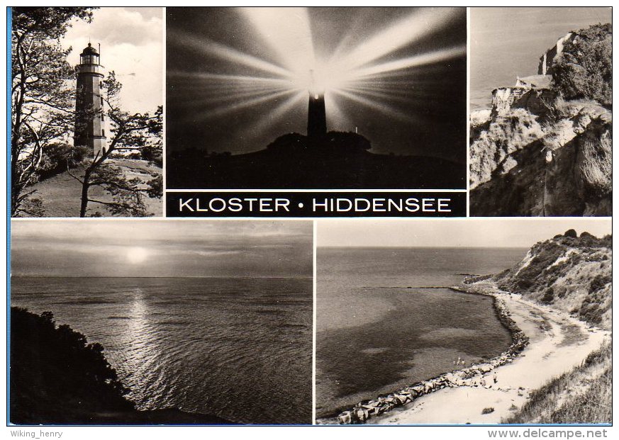 Hiddensee Kloster - S/w Mehrbildkarte 5 - Hiddensee