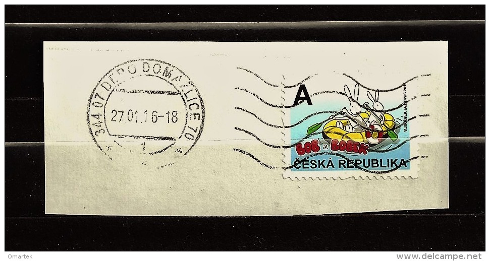 Czech Republic Tschechische Republik 2015 ⊙ Mi 845 Bob And Bobek Floating In A Boat. Cutting, Auf Briefstück. - Oblitérés