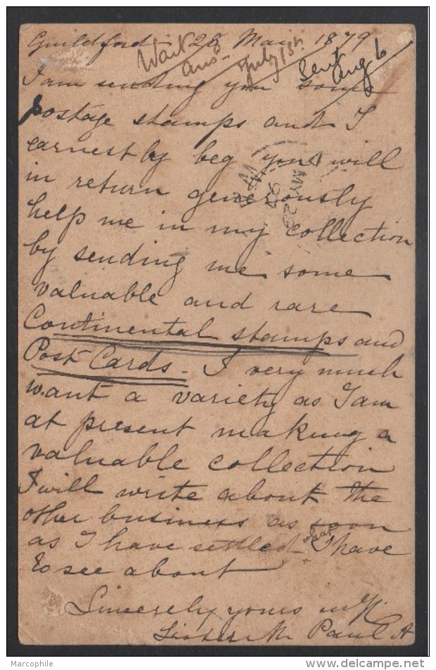 WESTERN AUSTRALIA - GUILDFORD - PERTH / 1897 ENTIER POSTAL SURCHARGE POUR LA FRANCE (ref E941) - Covers & Documents