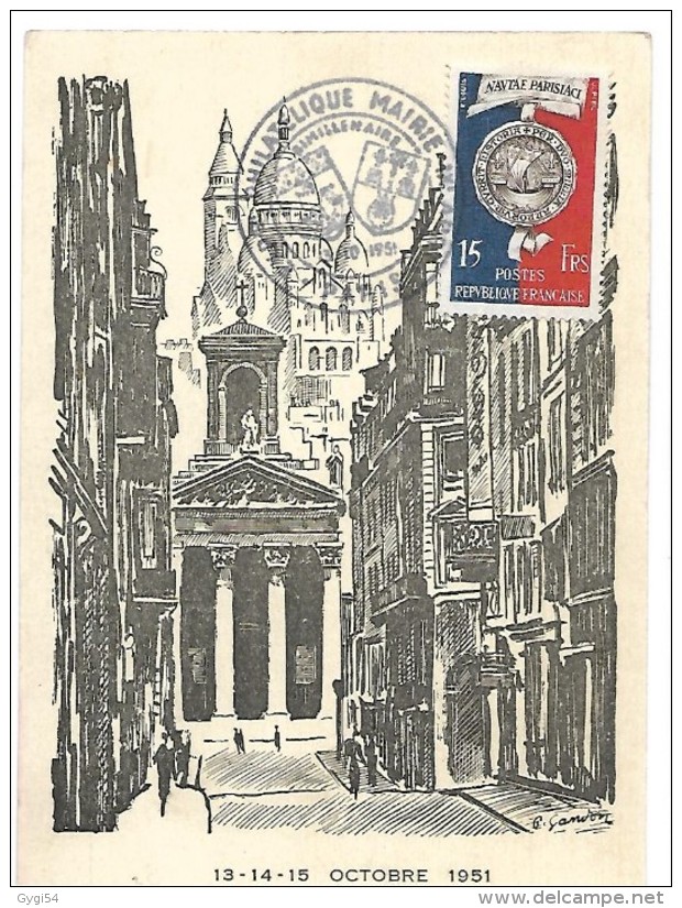 Exposition Philatélique De Paris Du 13,14,15 Octobre 1951 - 1855 – Pariis (France)