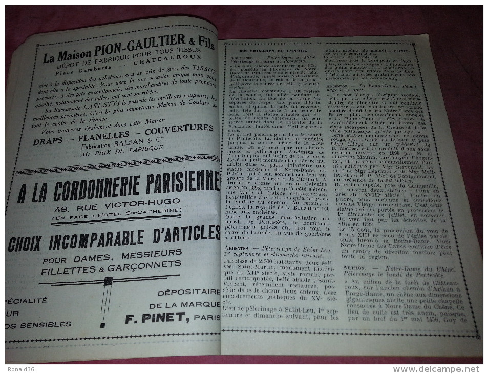 Almanach 1934 Catholique BOURGES 18 CHATEAUROUX Indre Berry Avion Paquebot Atlantique Nicolas Paquet Dirigeable Train - Grand Format : 1921-40