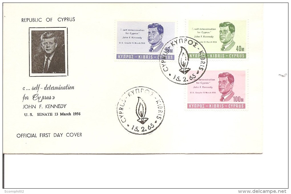 Chypre -Kennedy ( FDC De 1965 à Voir) - Covers & Documents