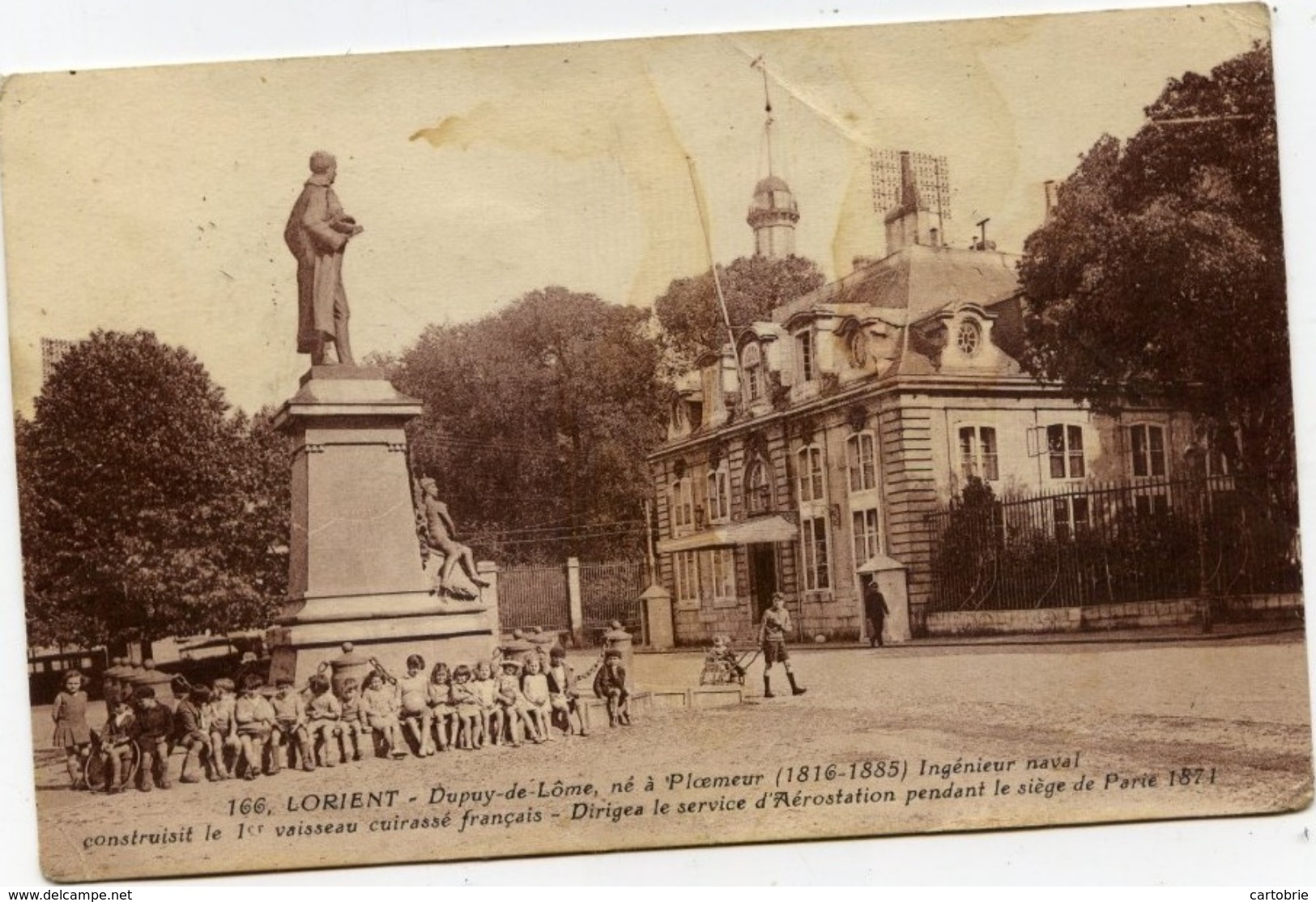 56 LORIENT - Statue De Dupuy De Lôme, Né à Ploemeur - Animée - Lorient