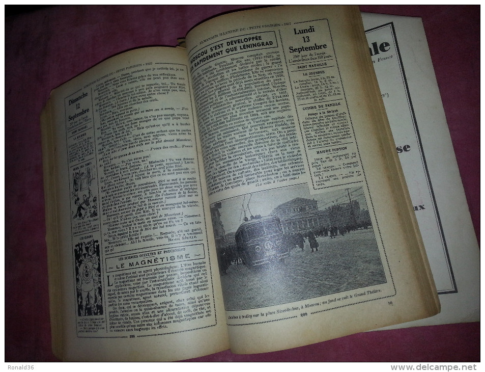 almanach 1937  avion paquebot tel aviv flotte israélite à haifa train ligne de chemin de fer trolley métro cristallerie