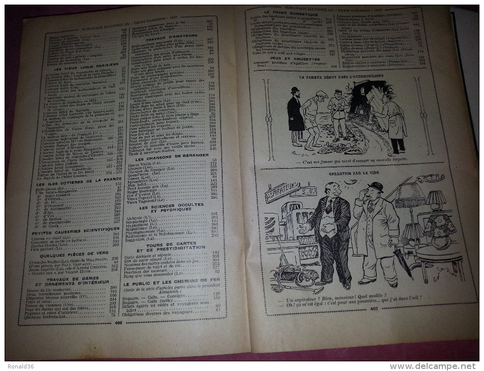 almanach 1937  avion paquebot tel aviv flotte israélite à haifa train ligne de chemin de fer trolley métro cristallerie