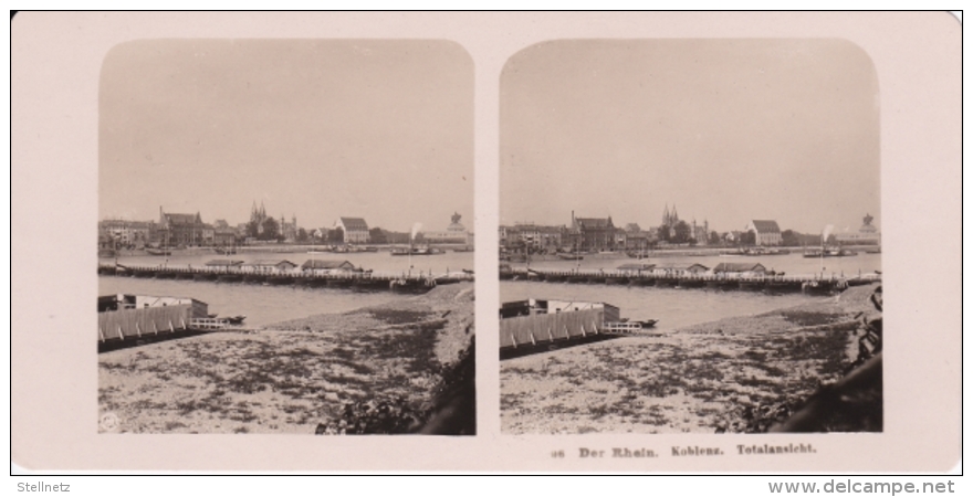 Stereo-Foto (photo Stéréo) 96 Der Rhein -Koblenz, Totalansicht- - Sonstige & Ohne Zuordnung